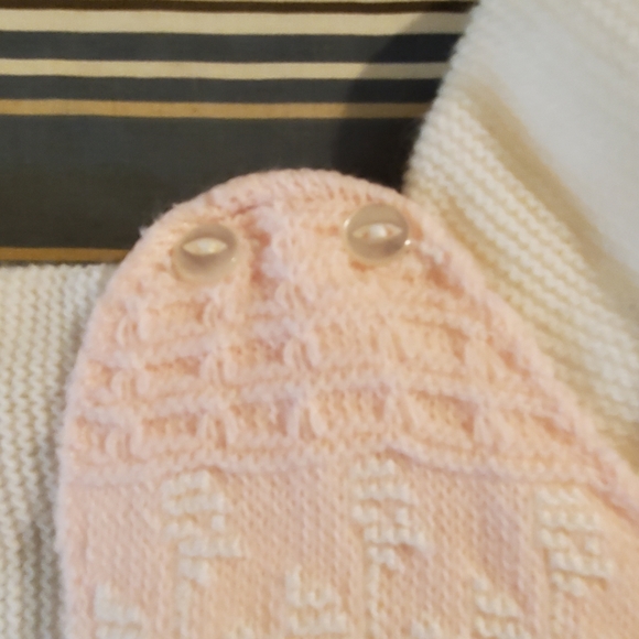 Vintage Soft Pink Knit Sweater Suit - 3 mon - Picture 5 of 6